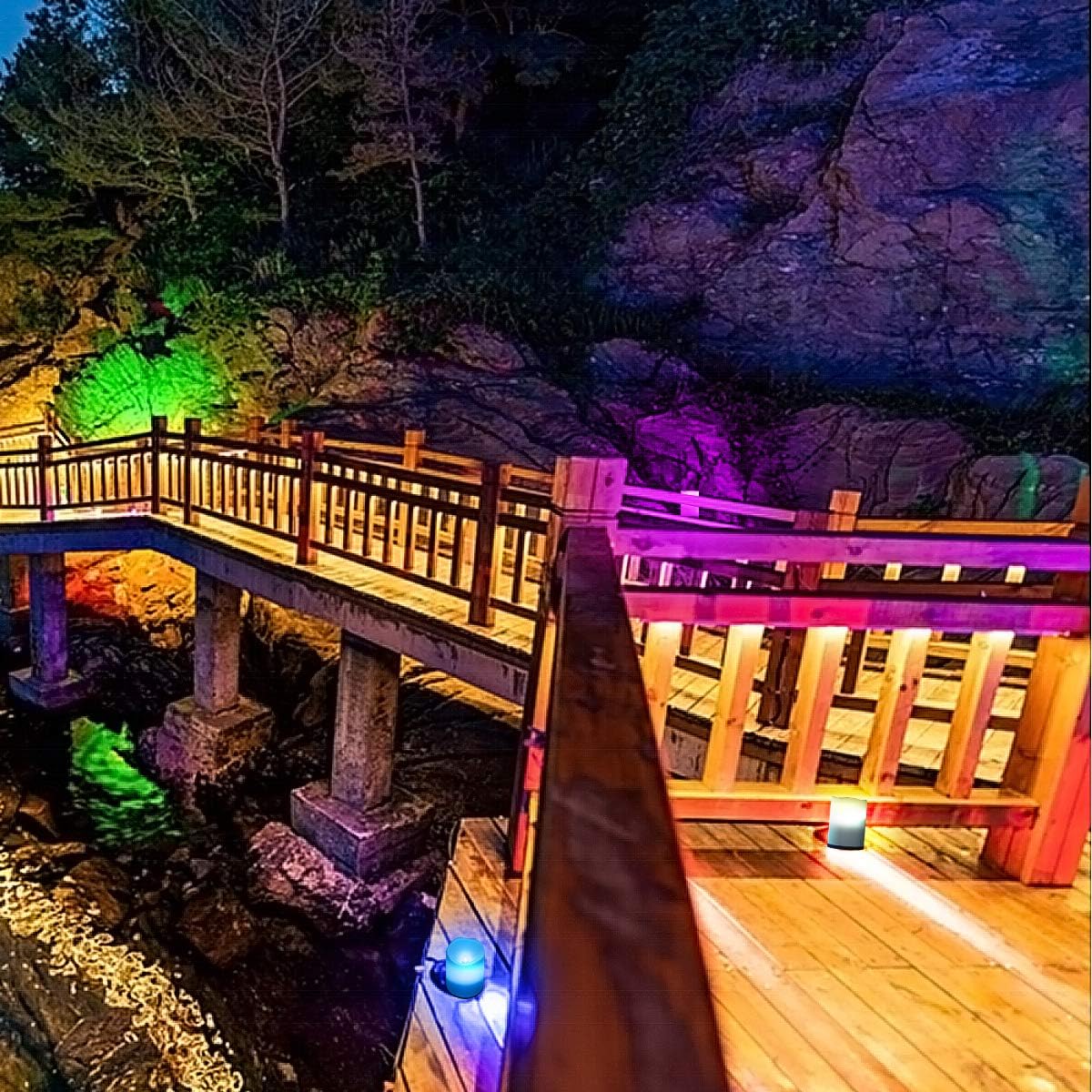 Enido Flameless Candles, Color Changing LED Candles(D: 3" x H: 4" 5" 6") Battery Operated Outdoor