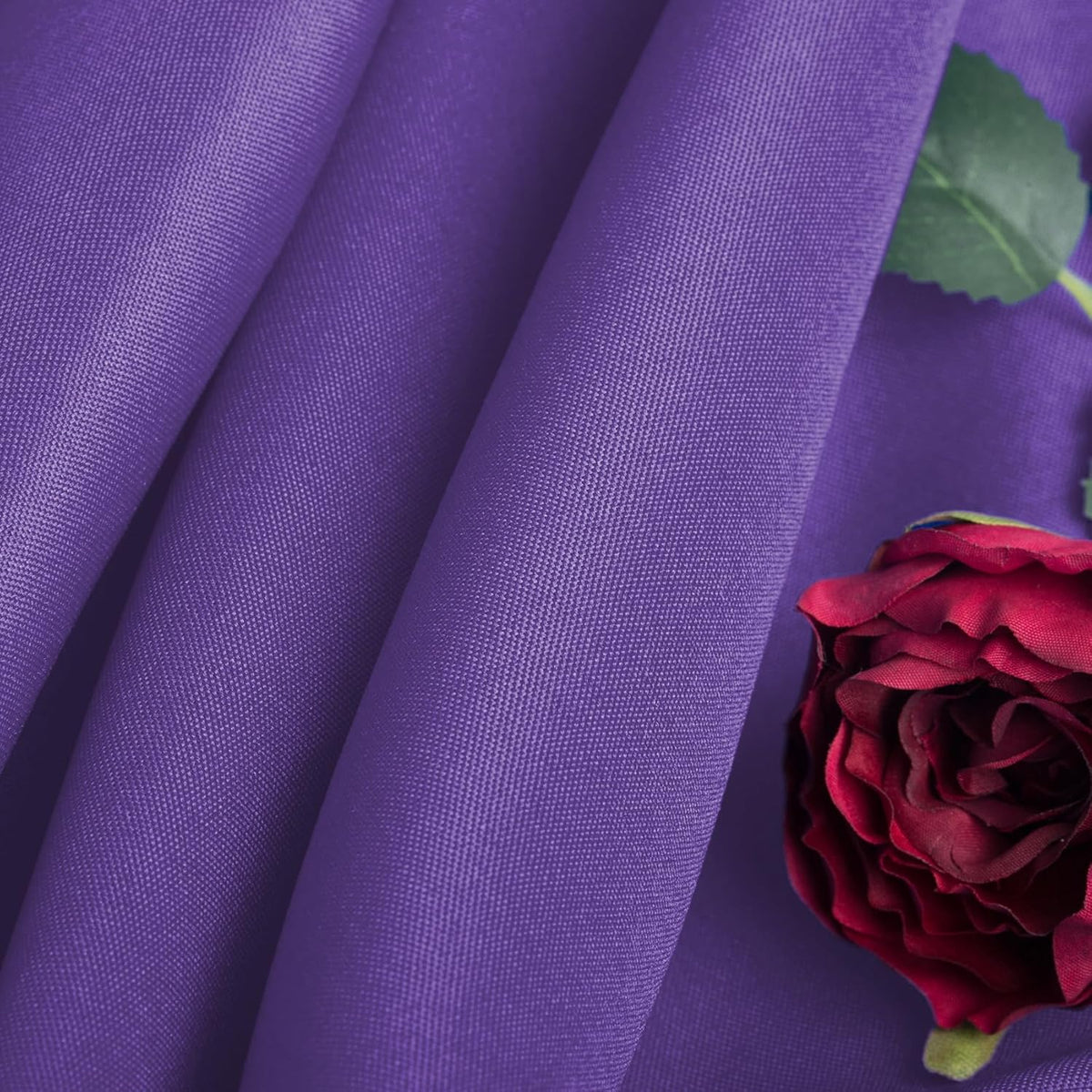Ascoza 2pack 70 Inch Purple Round Tablecloth in Washable Polyester Fabric for