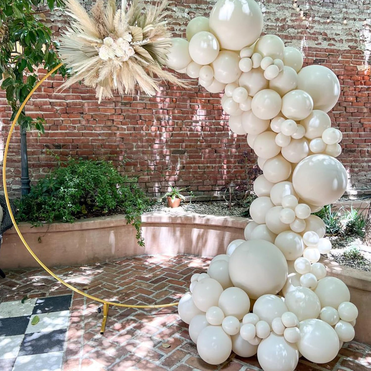 90pack White Sand Balloons Different Size 18/12/10/5 Inch Sand White Balloon Garland Arch Kit for