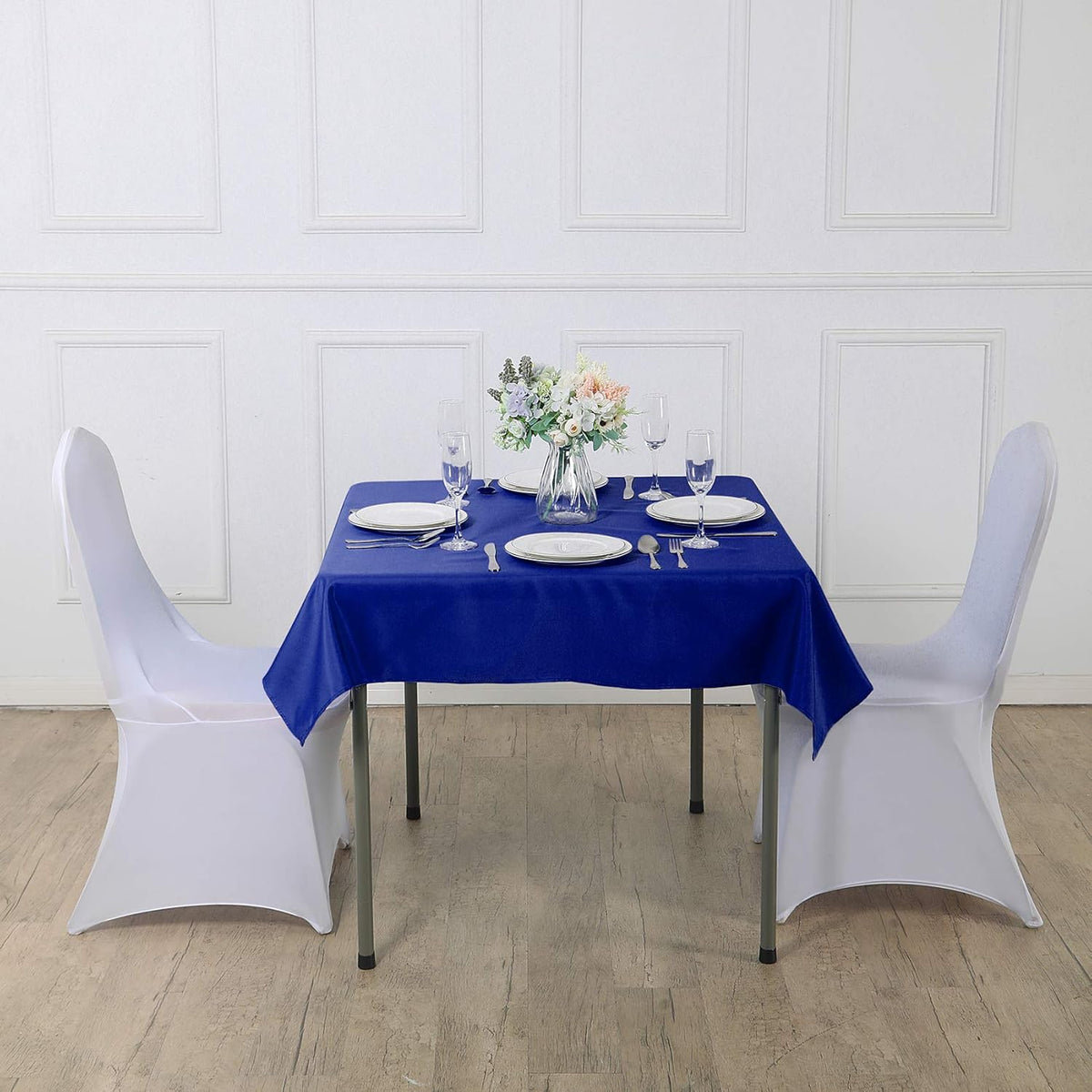Cupuamon Square Tablecloth 70x70 inch Washable Polyester Fabric Table Cloth for Wedding Party