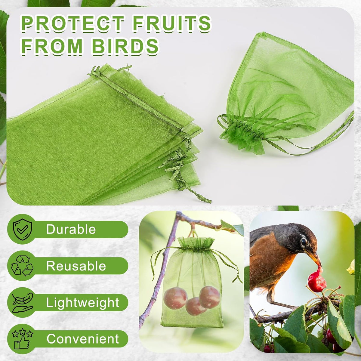 ANZNKU 50 Pack Organza Bags 4 x 6 inch Premium Sheer Drawstring Small Mesh Bag for Candy Jewelry