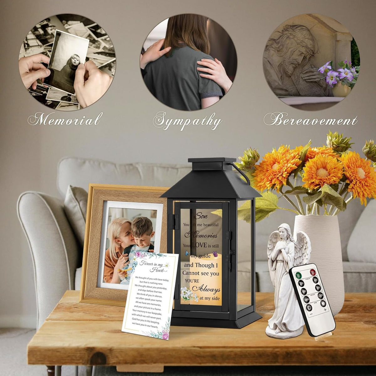 Memorial Gifts Memorial Lantern for Loss of Son in Memory of Son Bereavement Gifts Loss of Son