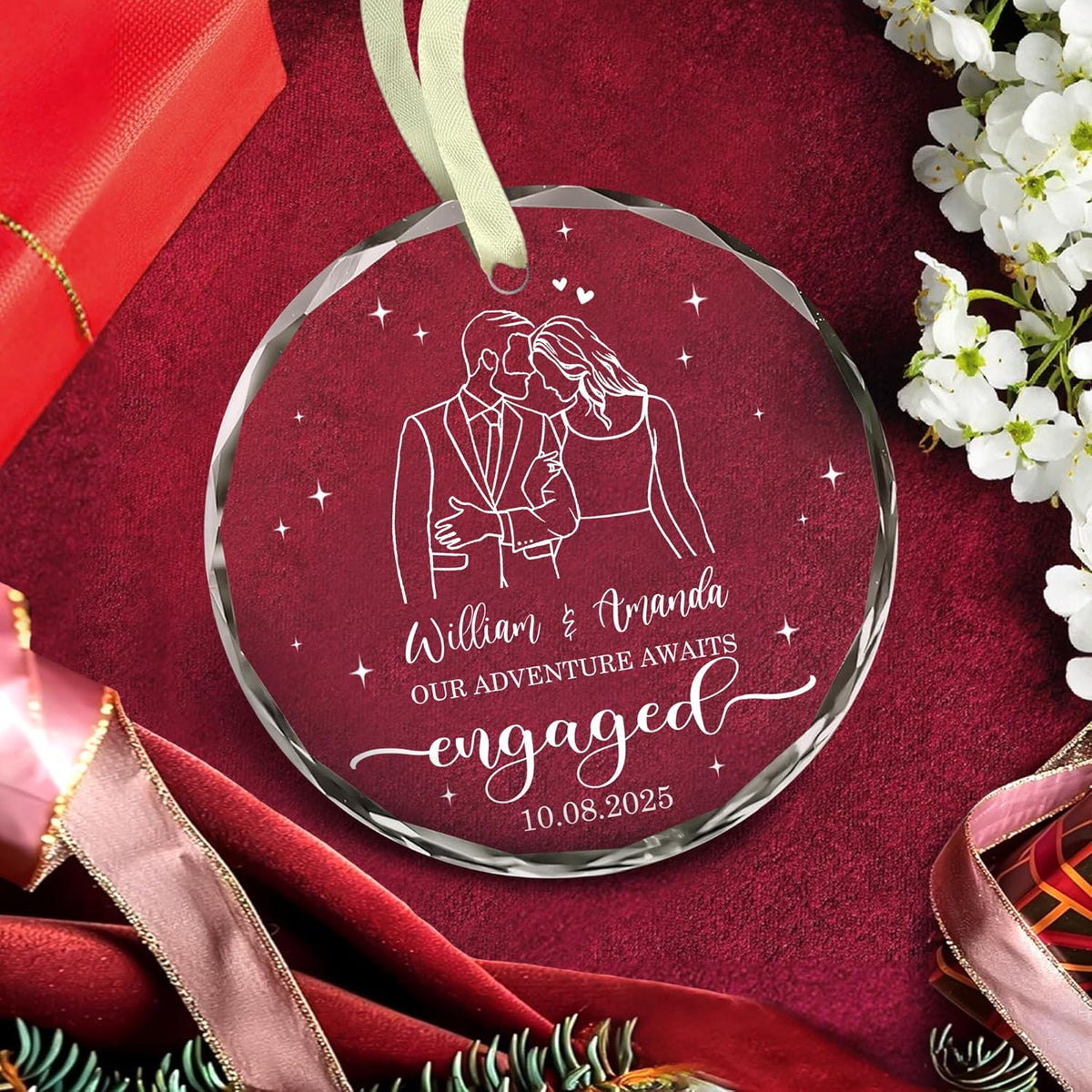Personalized The Year We Became Mr & Mrs Christmas Ornament- Wedding Gifts For Newlywed Couple