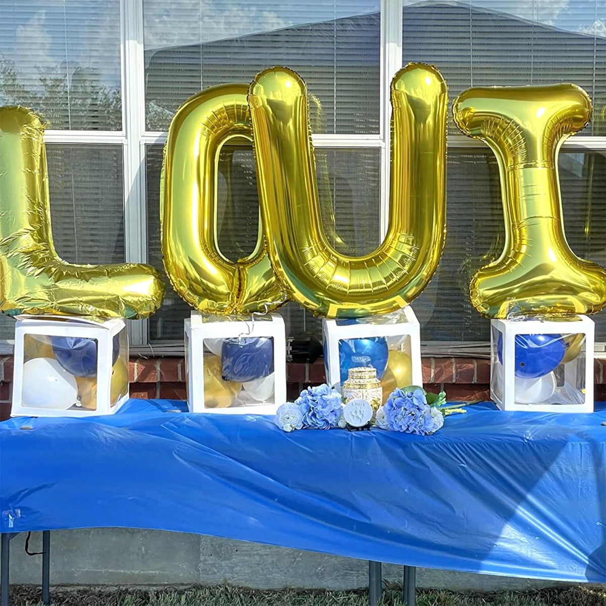 Gold Letter Balloons, 40 Inch Mylar Custom Alphabet Name Balloons for Men Women Birthday Party