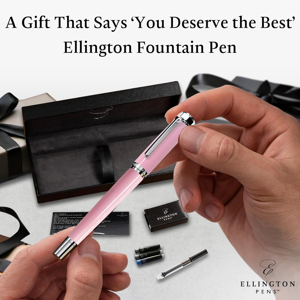 Ellington Pens Luxury Fountain Pen Set- Fountain Pens for Writing - Smooth Fine Nib - Includes