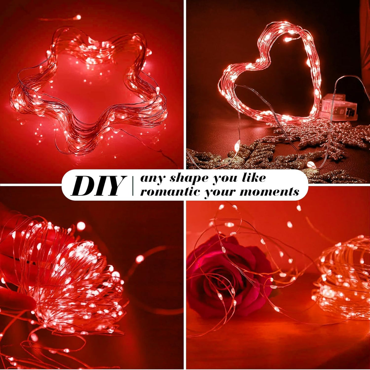 ZGWJ 100 Pack Fairy Lights Battery Operated, 7ft 20 Mini LED Fairy String Lights Silver Wire 3