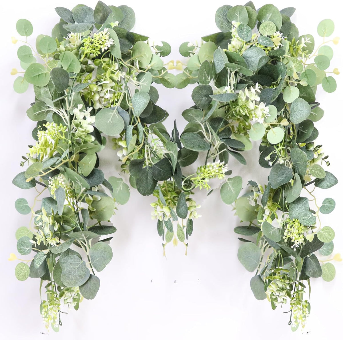 MAKHOT 5.9FT Eucalyptus Garland, Artificial Greenery Garland Flower, Green SpringGarland Wreath