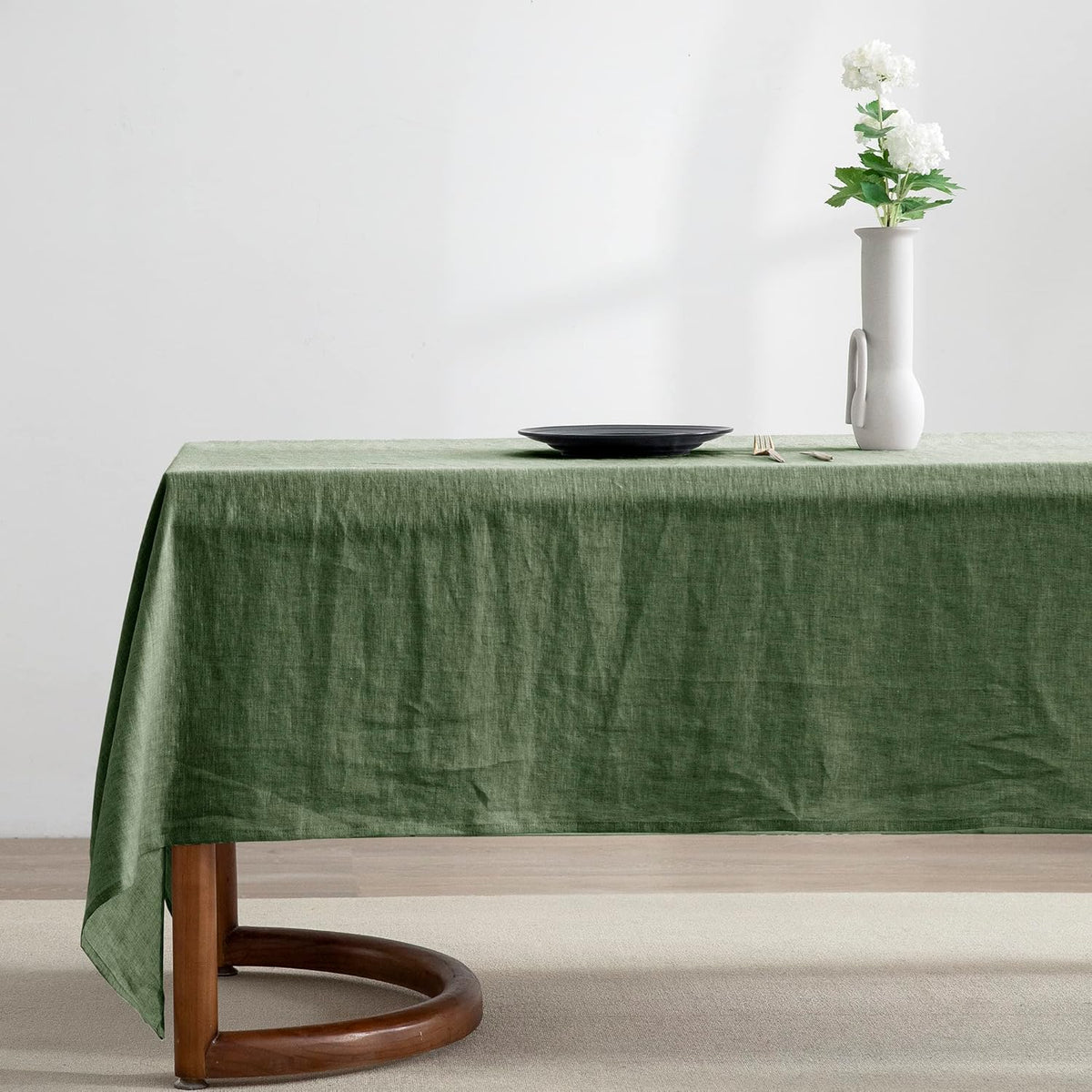 EVERLY 100% Pure Linen Rectangle Tablecloths 60x108Inches for Dining,Buffet