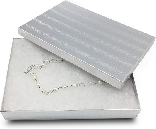 TheDisplayGuys - 25-Pack #53 Kraft Paper Cardboard Gift Boxes/Jewelry Cases w. Cotton Padding & Lid