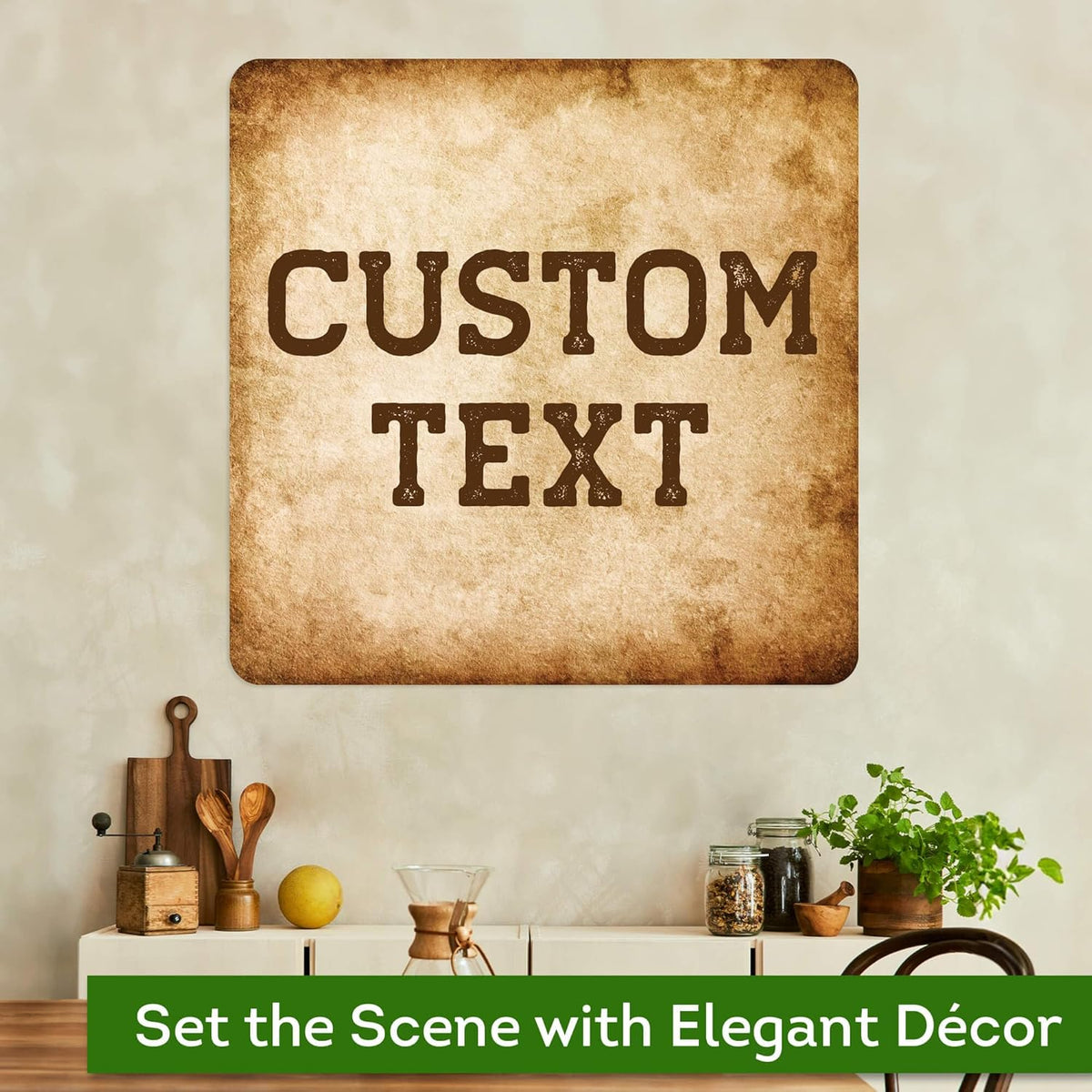 Custom Sign, Custom Street Sign, 11 Font Colors, 13 Font Styles, 4 Hole Options, 22 Sizes, 30x30