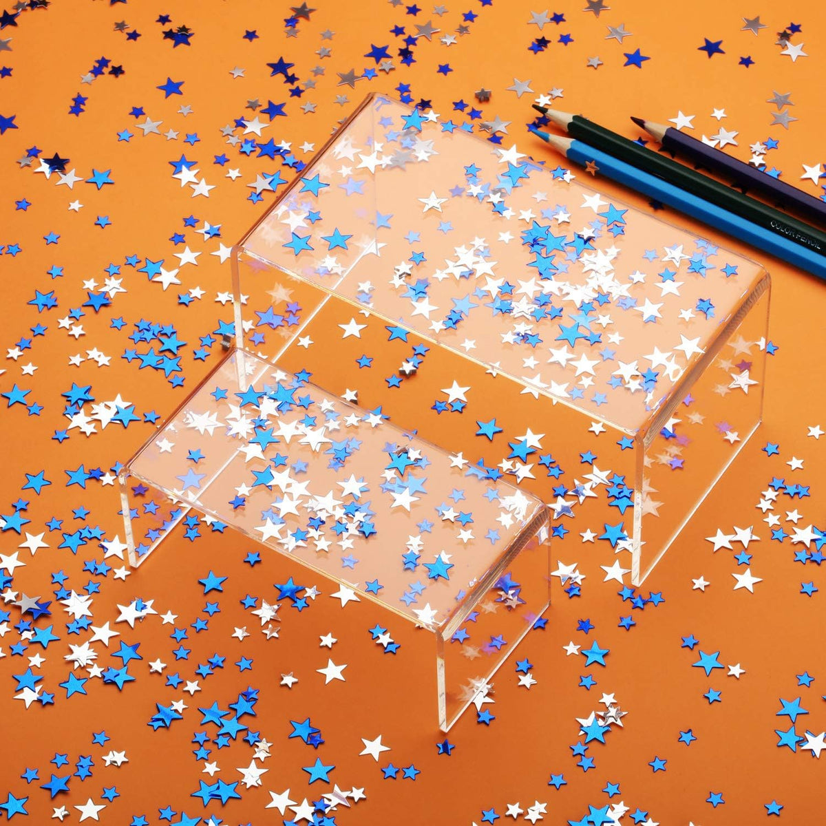Hestya 60g Star Confetti Glitter Table Confetti Metallic Foil Stars for Party Wedding Festival