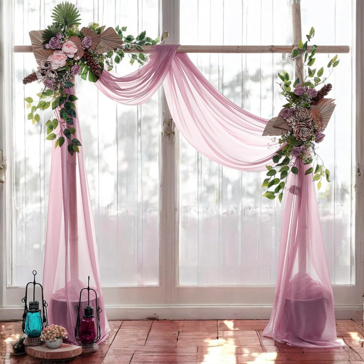 MDS Halloween Chiffon Draping Fabric - 1 Panel, 30" Wide x 20ft Long - Sheer Spooky Arbor & Canopy