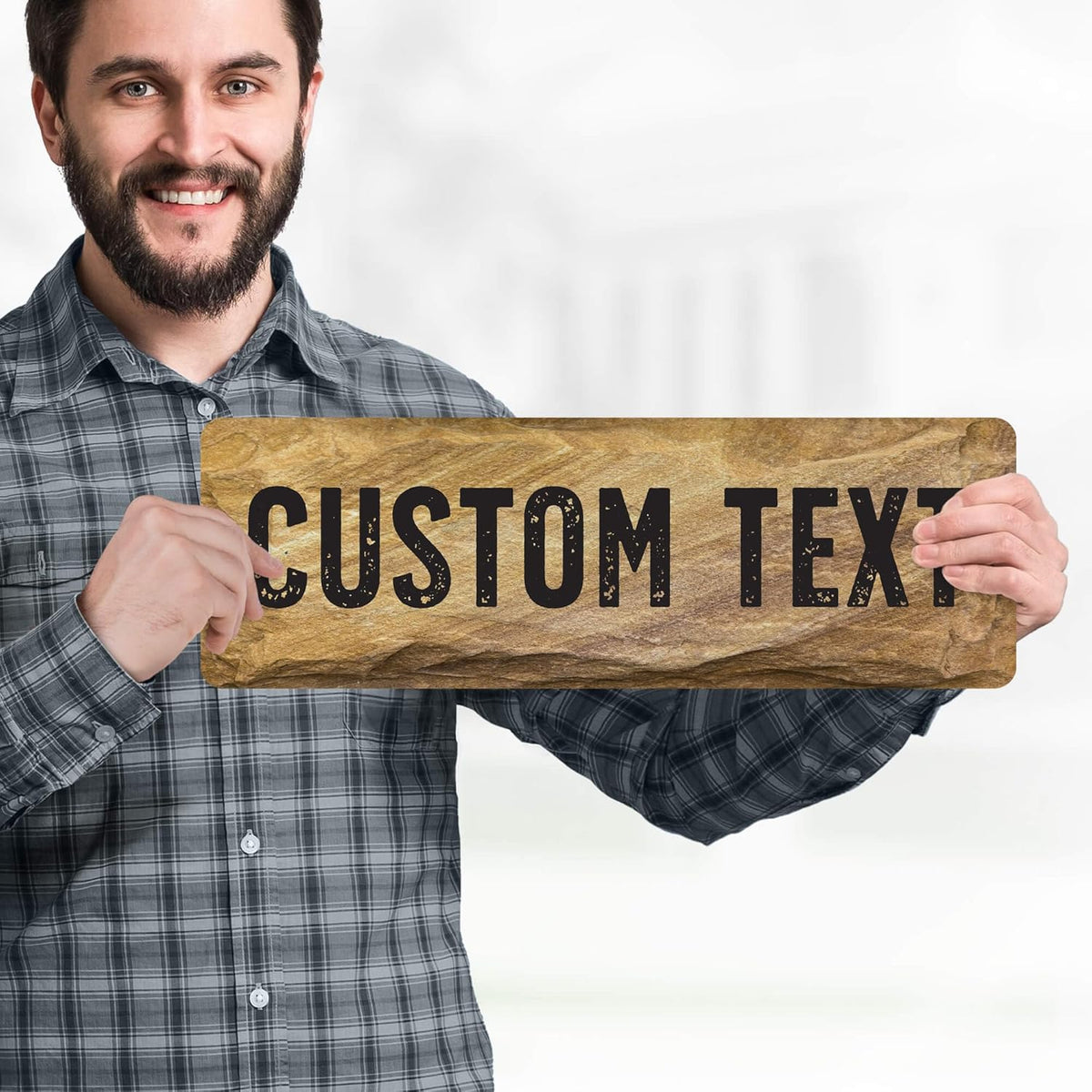Custom Sign, Custom Street Sign, 11 Font Colors, 13 Font Styles, 4 Hole Options, 22 Sizes, 6x18