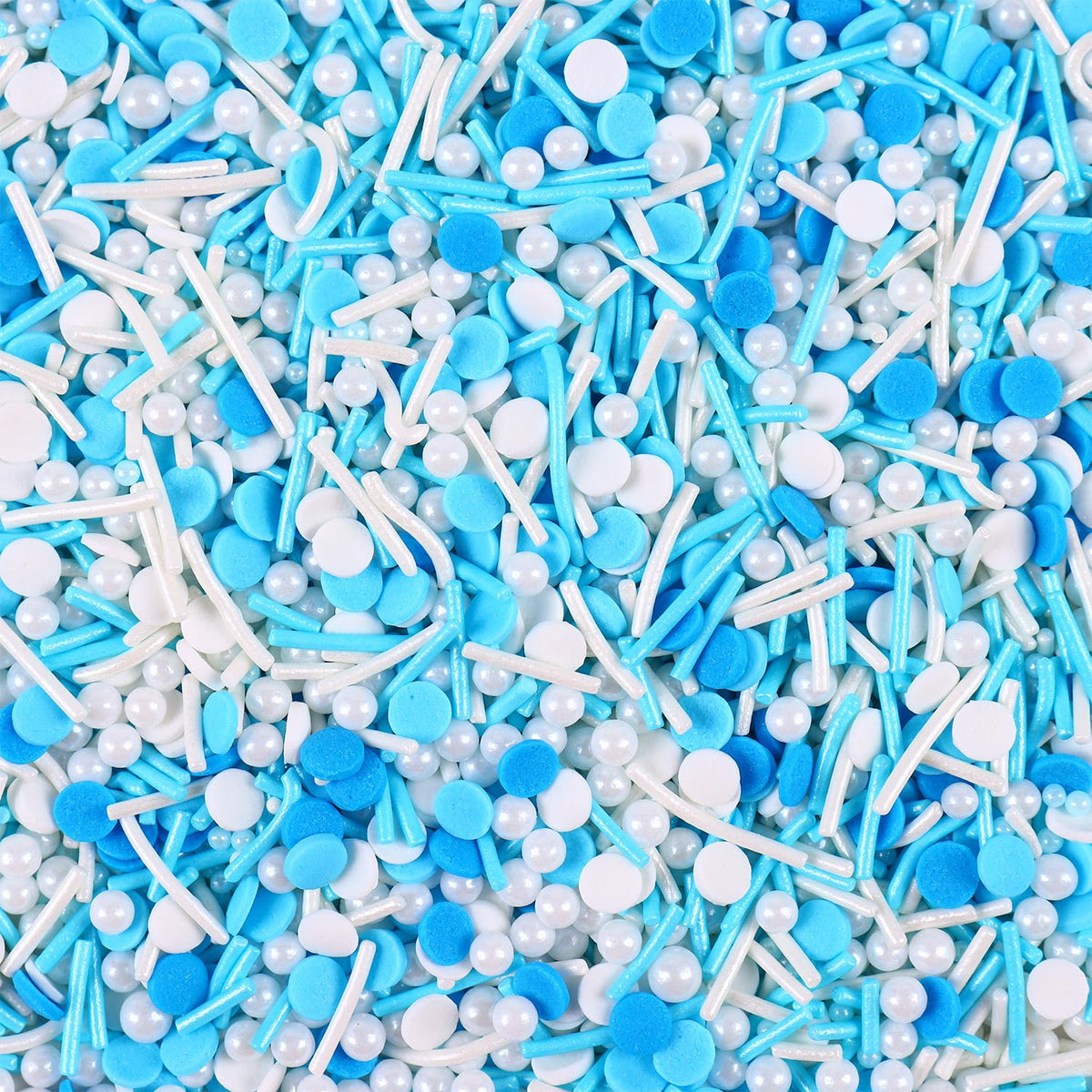 Edible Blue Sprinkles for Cake Decorating, Blue Confetti Sprinkles, Pearl Sprinkles, Jimmy
