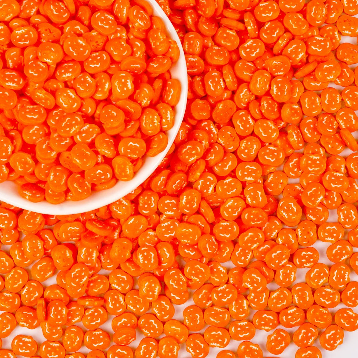 Edible Pumpkin Sprinkles for Cake Decorating, Halloween Orange Sugar Sprinkles, 150g/5.29oz