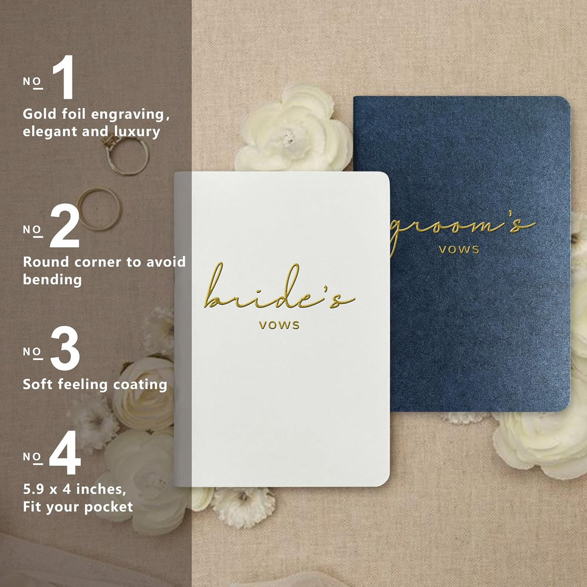 Vow Books His and Hers Wedding Vow Books Bride and Groom Vow Books Wedding Essentials Wedding