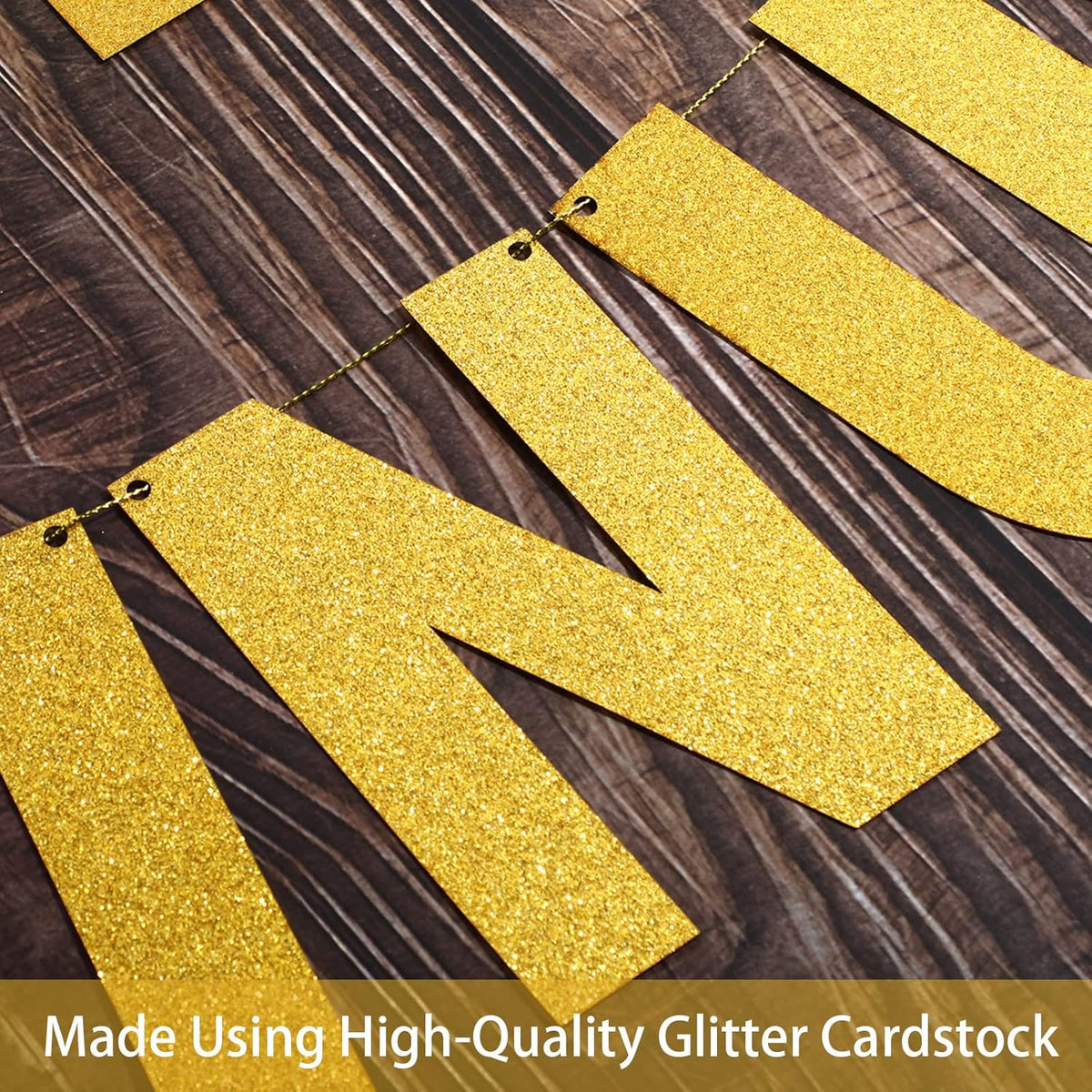 TaoBary 112 Pcs DIY Letter Custom Banner Glitter Customizable Banner Kit Including 107 Letters and