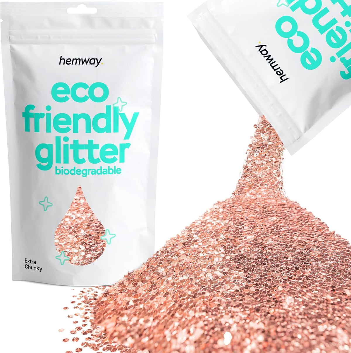 Hemway Eco Friendly Biodegradable Glitter 100g / 3.5oz Bio Cosmetic Safe Sparkle Vegan for Face