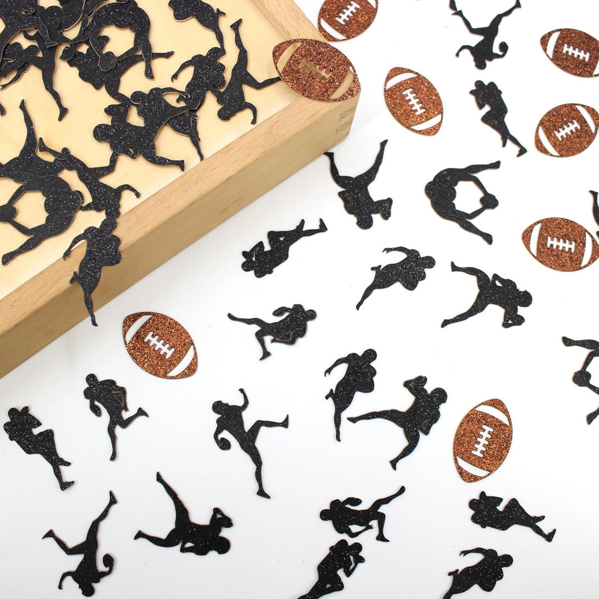 200PC Football Confetti for Table,Football Party Decorations for 1st Year Down Birthday Baby Shower