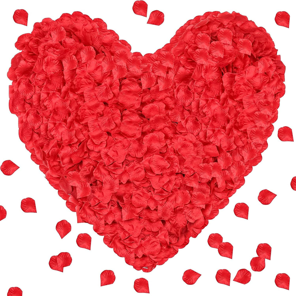 2000 Pcs Silk Red Rose Petals, Artificial Flower Petals for Romantic, Classic Style, Wedding