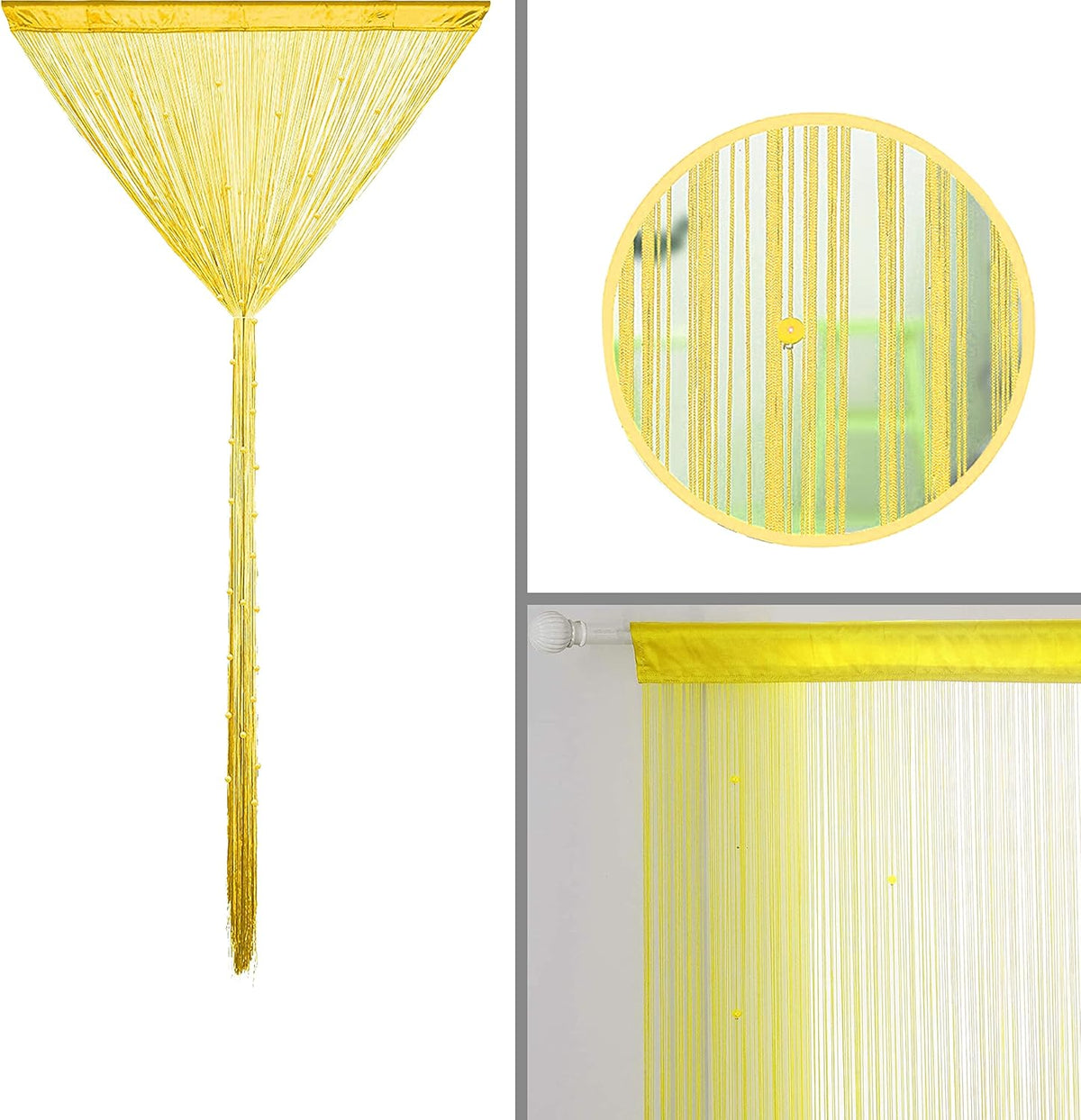 Beaded Curtain Beads Door String Curtains Ideal for Living Room Decor Wall Hanging Fringe Doorway