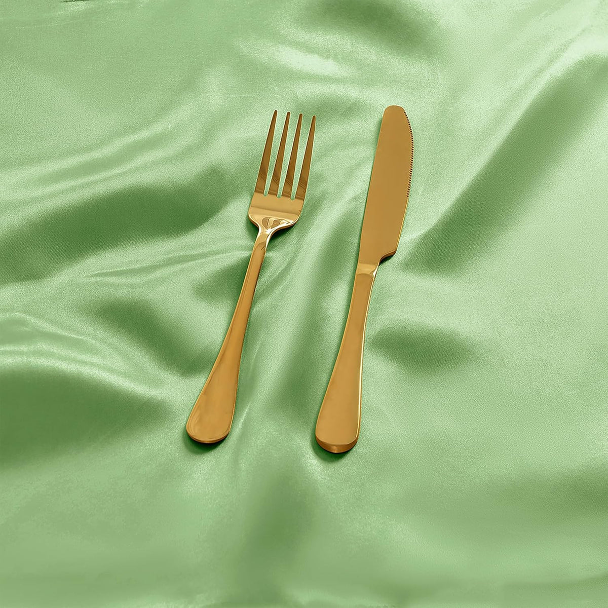 50 Pieces Sage Green Satin Napkins, 17" x 17" Square Table Napkins, Silky Soft Smooth Washable
