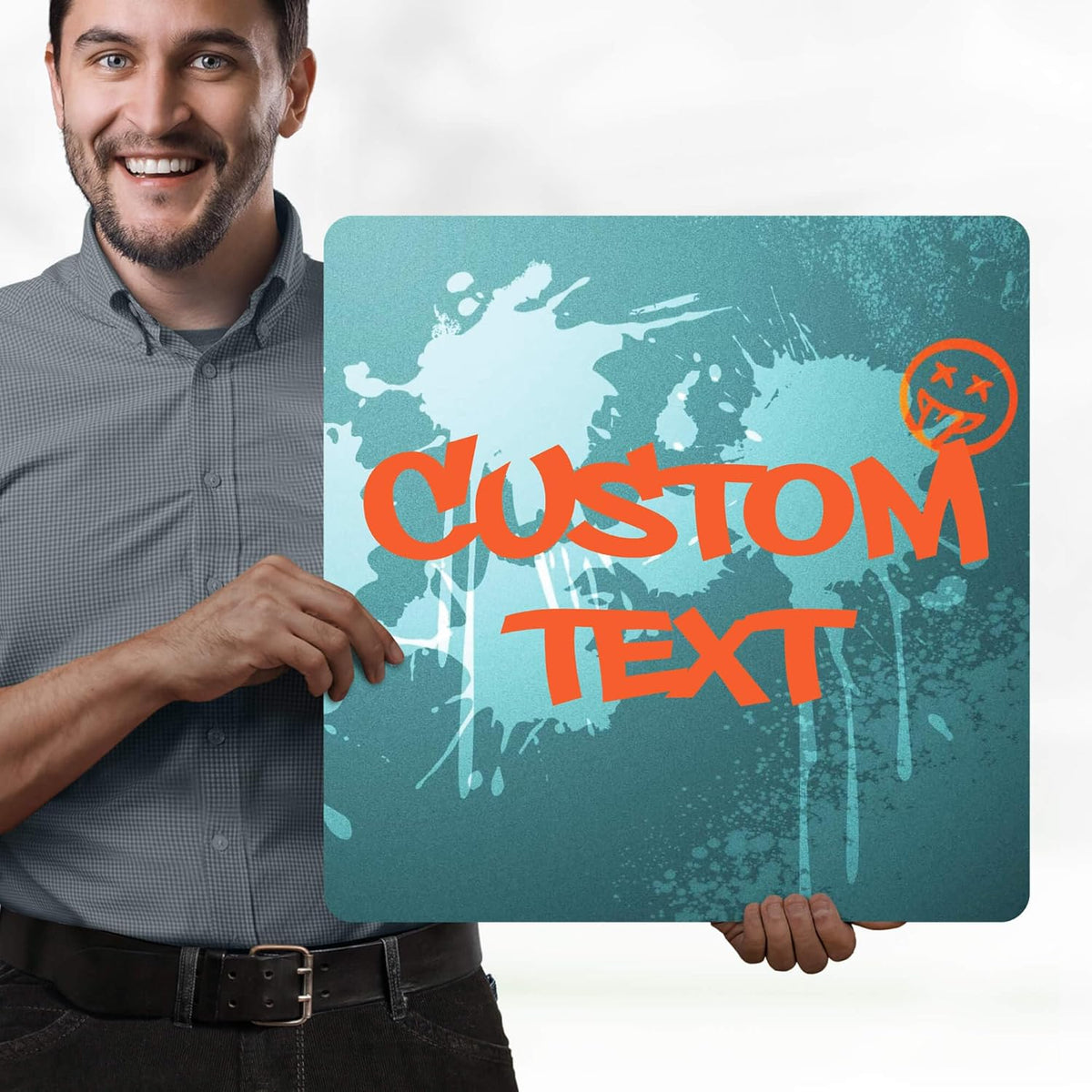 Custom Sign, Custom Street Sign, 11 Font Colors, 13 Font Styles, 4 Hole Options, 22 Sizes, 18x18