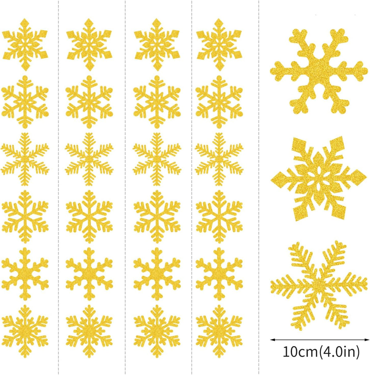 Gold Snowflake-Snow Christmas Party-Decorations Garland - 6pcs Winter Girl Boy Birthday New Year