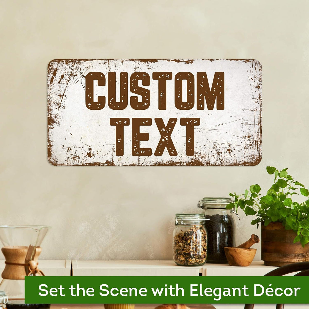 Custom Sign, Custom Street Sign, 11 Font Colors, 13 Font Styles, 4 Hole Options, 22 Sizes, 9x18