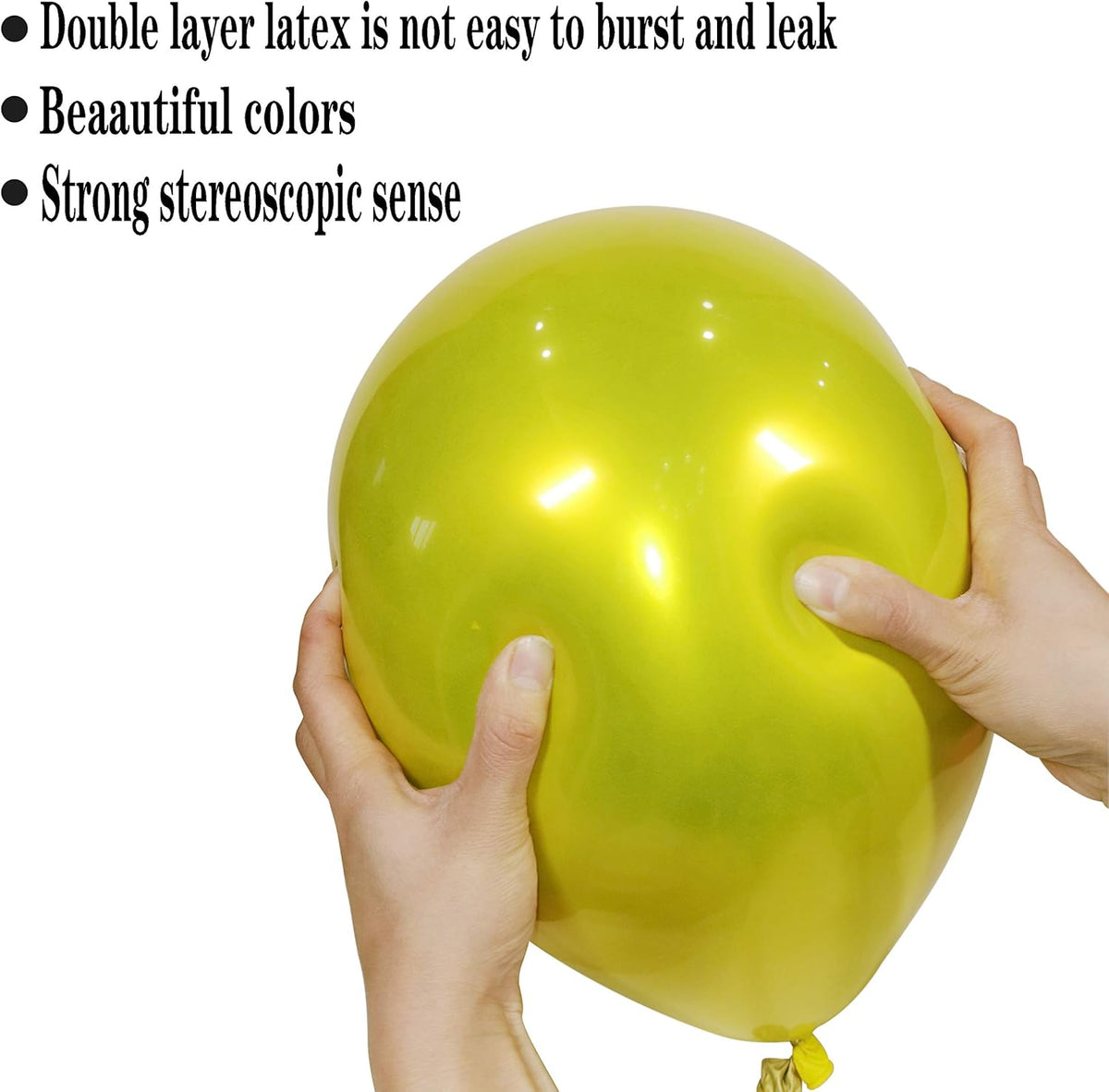 Metallic colored balloons 50 pcs 10 inch multicolor balloons Double layer colorful balloons are