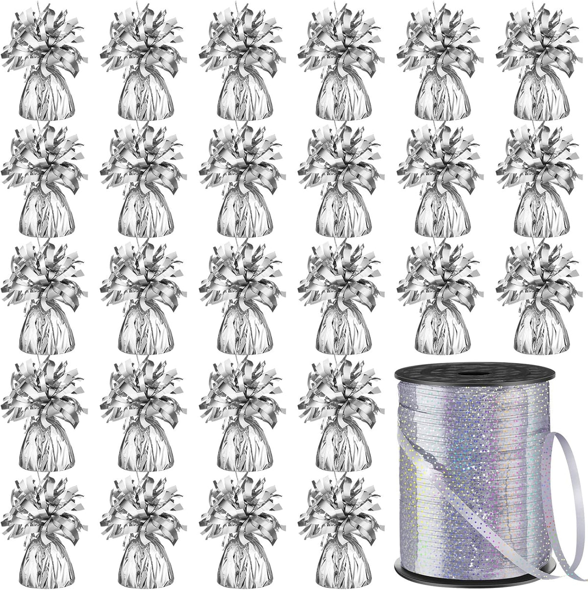 24 Pcs Balloon Weights Metallic Anchor Balloon Holder for Helium Balloons Heavy Table Weights and 1