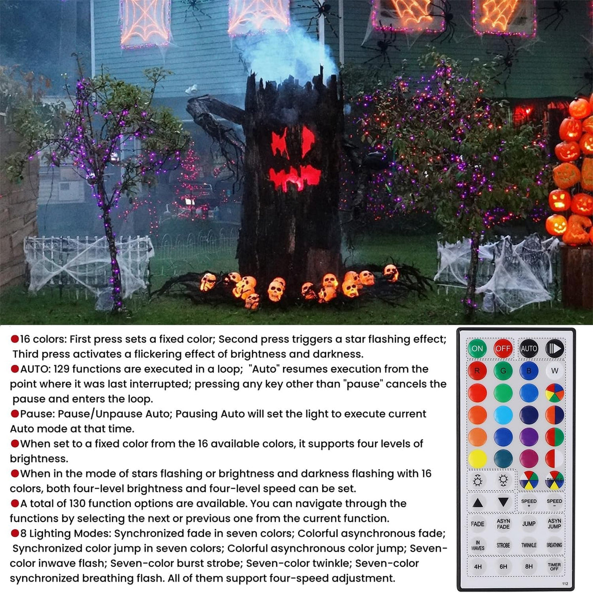 LJLNION 98.5ft Christmas Lights Color Changing with Remote, 300 LED RGB Fairy String Lights