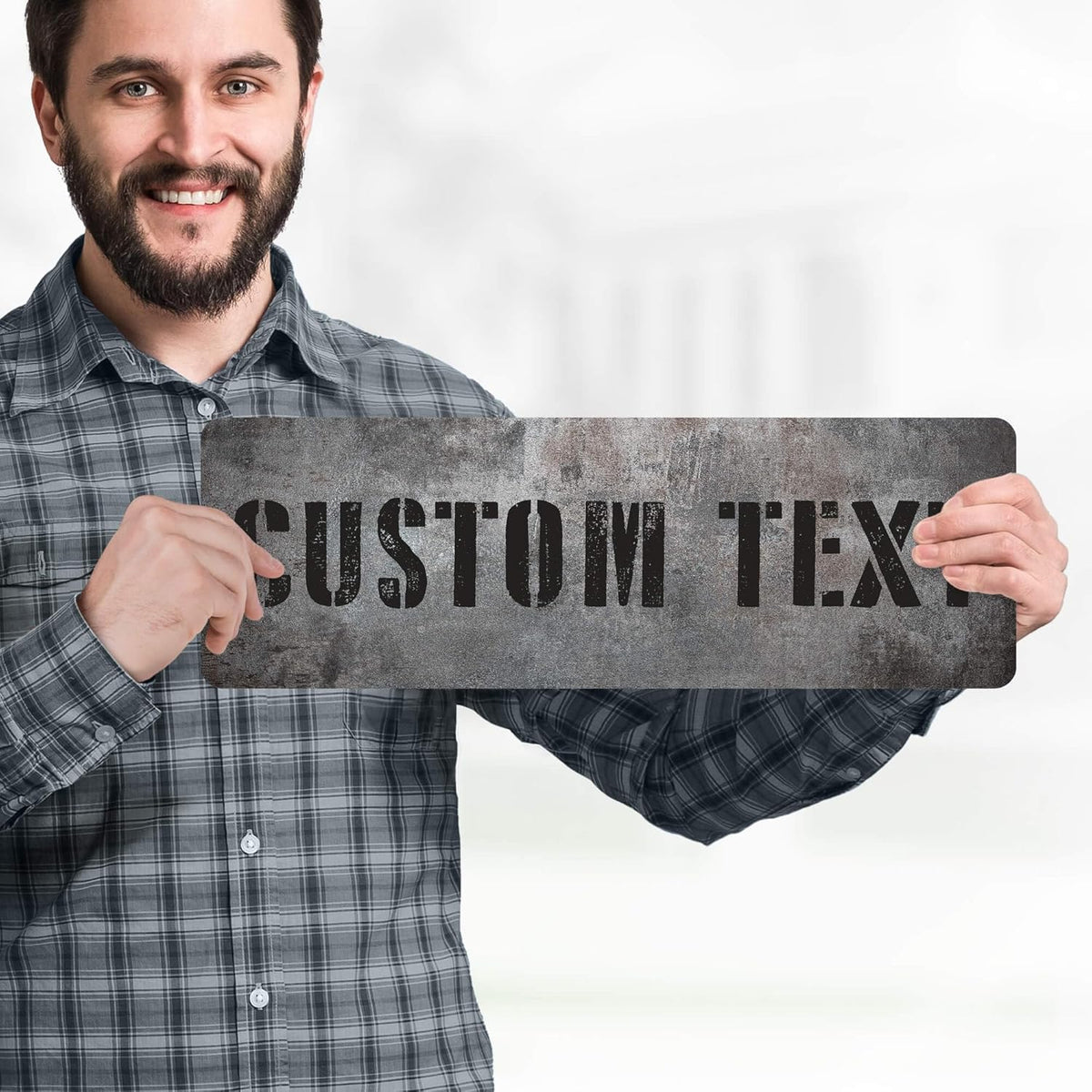 Custom Sign, Custom Street Sign, 11 Font Colors, 13 Font Styles, 4 Hole Options, 22 Sizes, 6x18
