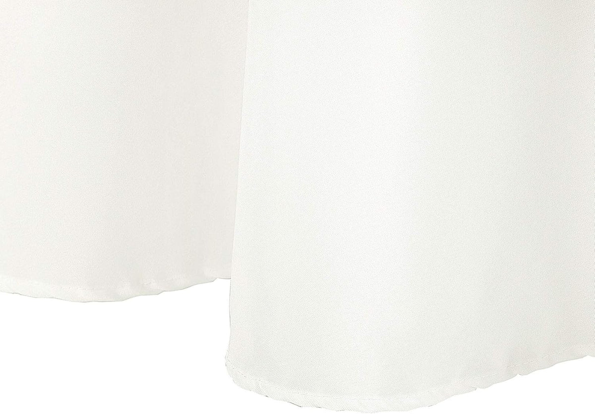 Ascoza 2pack 90x132 Inch Ivory Rectangular Tablecloth 8 Feet Table Cloth in Polyester Fabric for