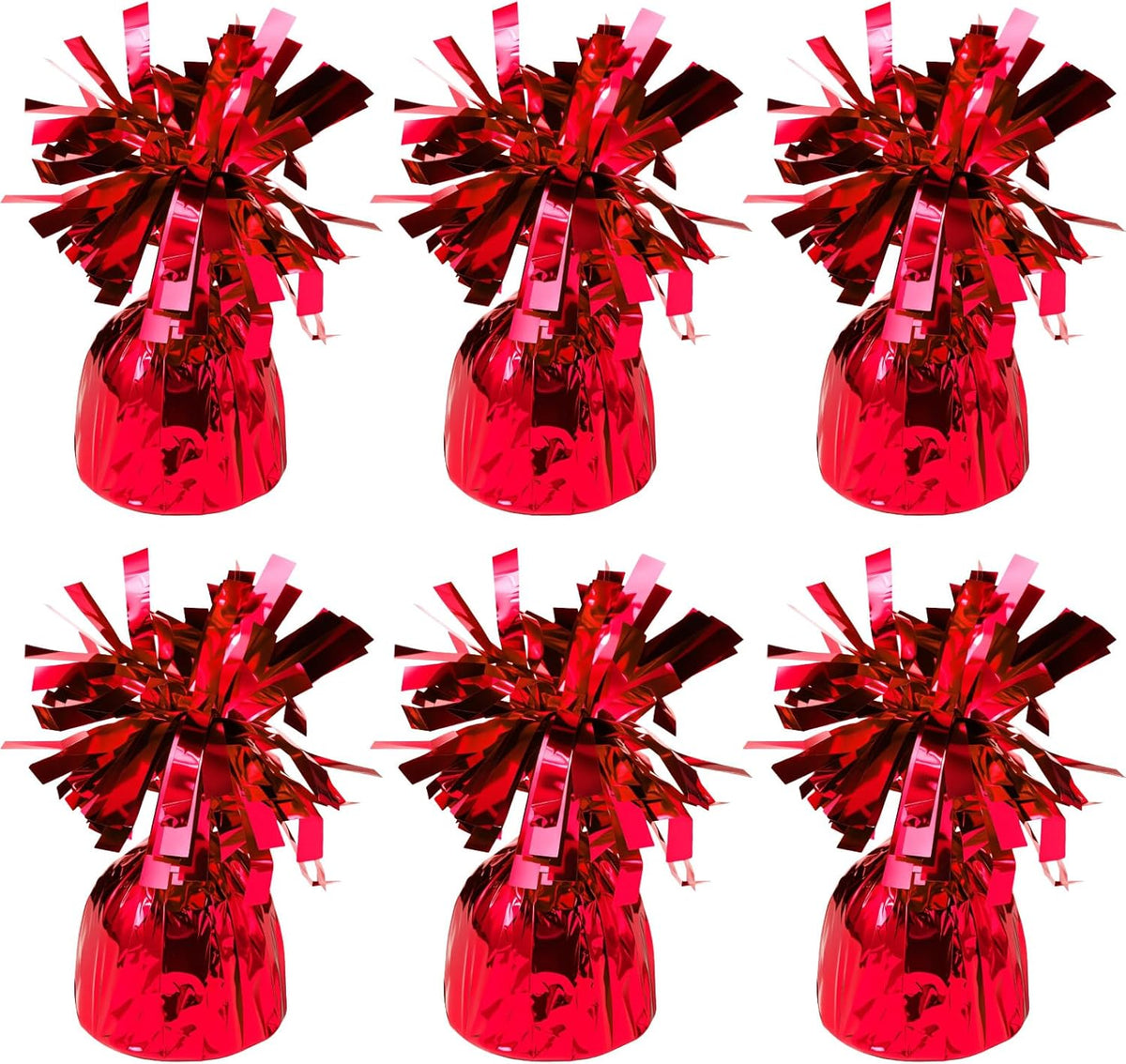 6 Pack Red Balloon Weights Metallic Holder Anchors Balloon Holder Weights for for Birthday 2025