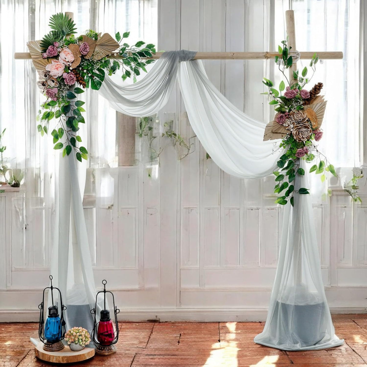 MDS Halloween Chiffon Draping Fabric - 1 Panel, 30" Wide x 50ft Long - Sheer Spooky Arbor & Canopy