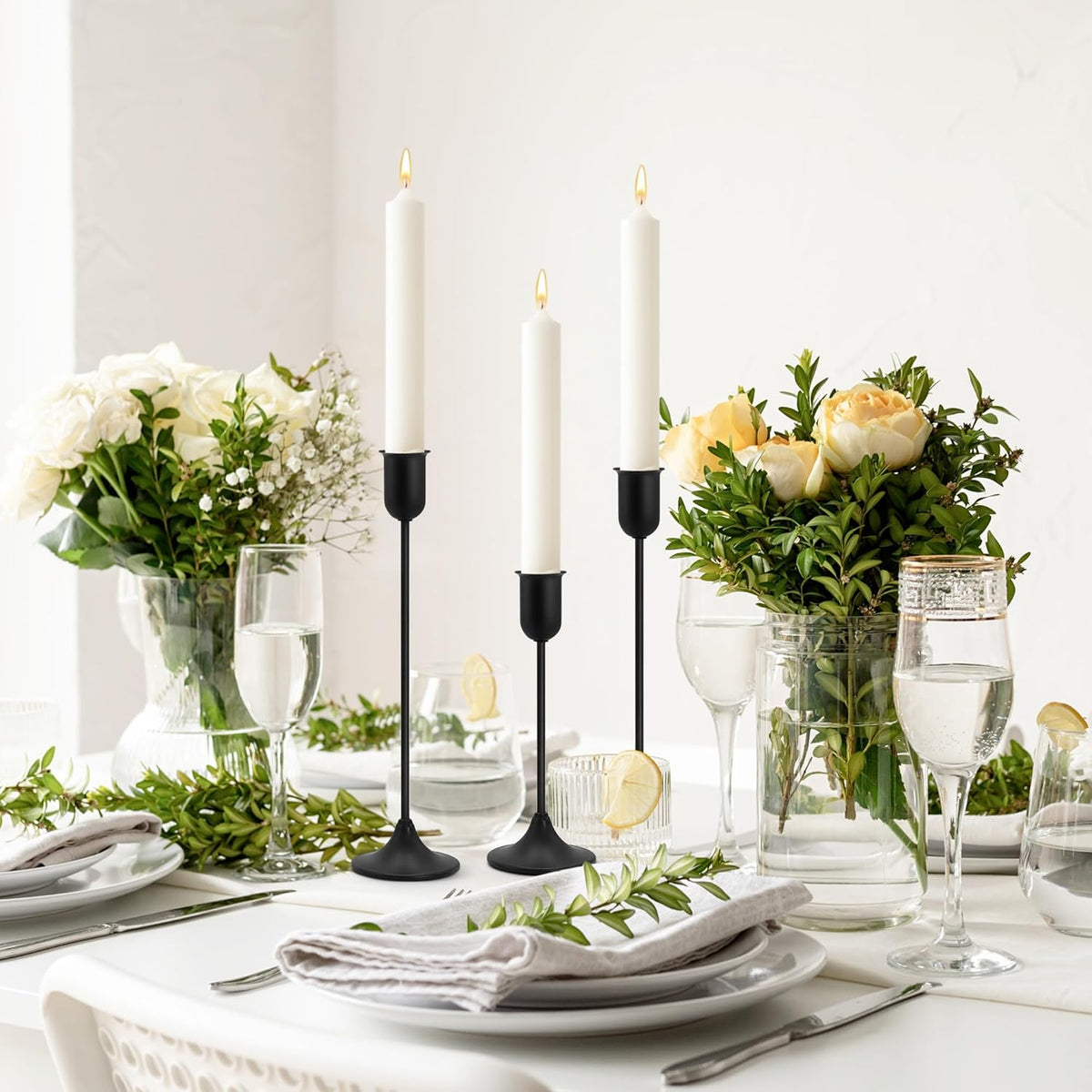 Candle Holder - 3 PCS Candlestick Holders - Vintage Candle Stick Holder - Modern Decorative