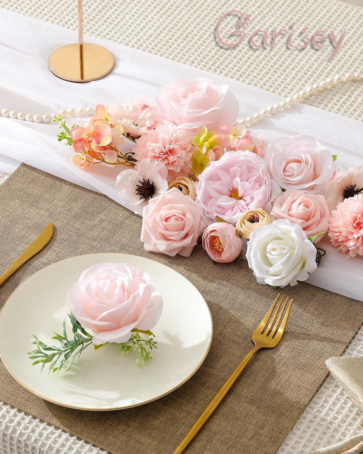 Artificial Flowers Combo for DIY Wedding Bouquets Combo Centerpieces Arrangements Party Bridal Baby