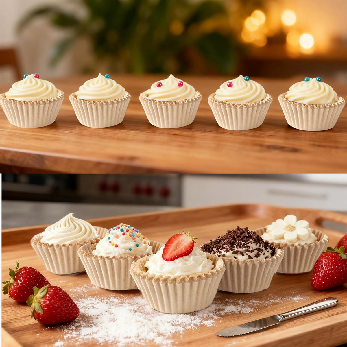 1.4 inch 1000-Count Mini Cupcake Liners Bright Colorful Muffin Baking Cups, Odorless,Baking Paper