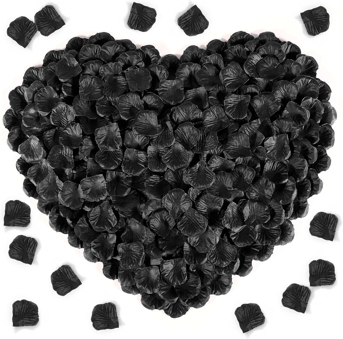 1000 Pcs Black Rose Petals Artificial Silk Flower Petals Romantic Decorations for Wedding