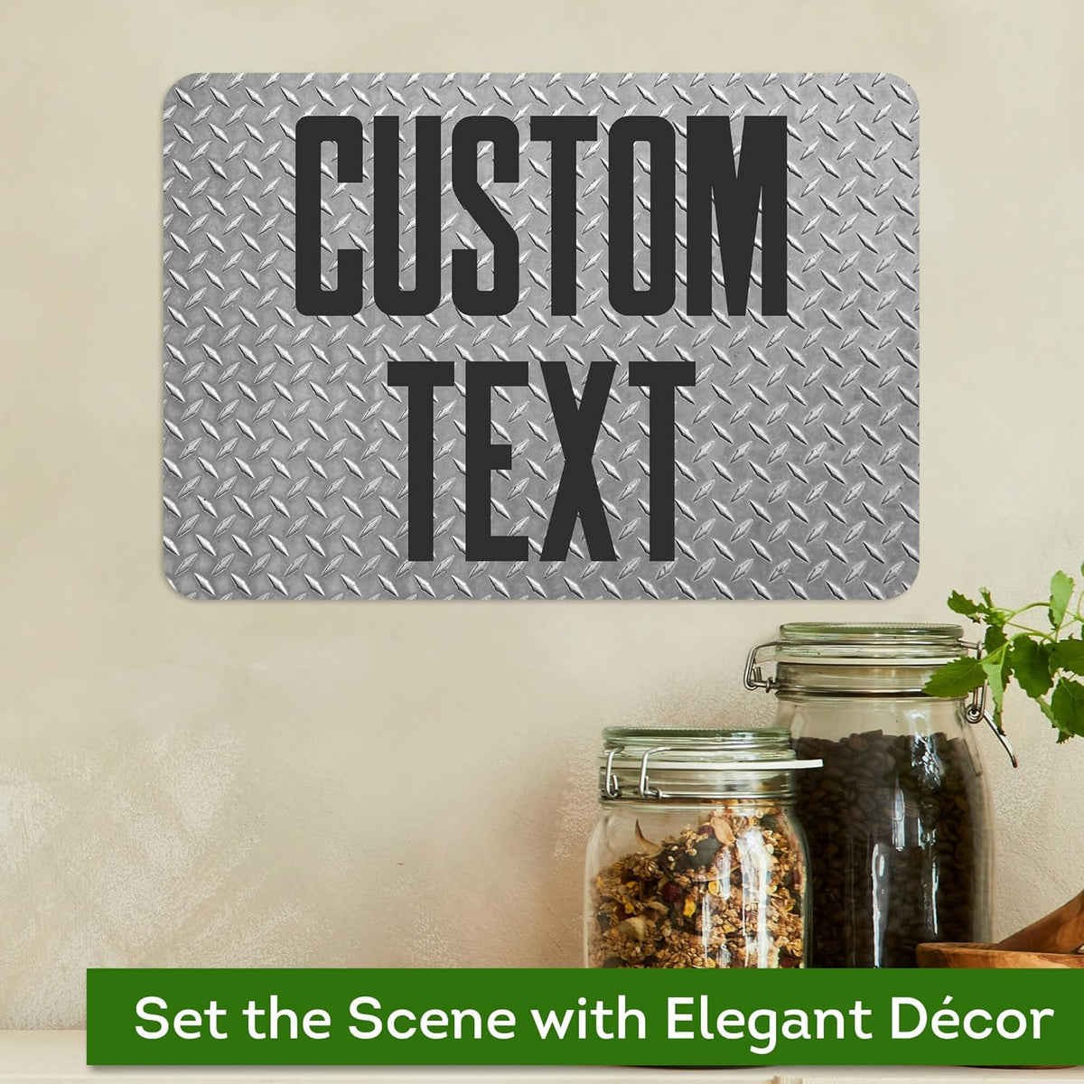 Custom Sign, Custom Street Sign, 11 Font Colors, 13 Font Styles, 4 Hole Options, 22 Sizes, 7x10
