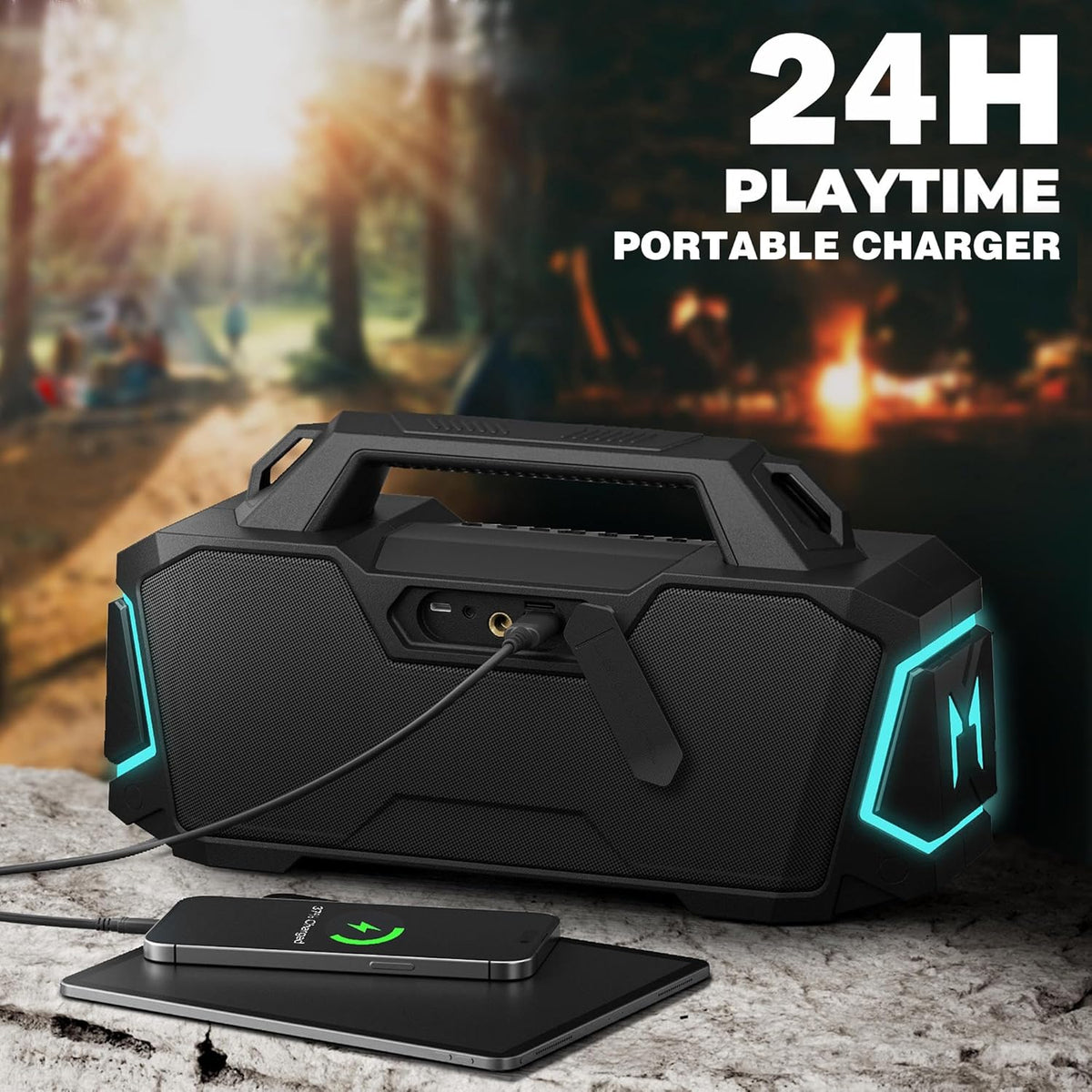 Bluetooth Speaker,Musibaby M1 Portable Bluetooth Speakers:Loud Stereo Sound with Subwoofer,Deep
