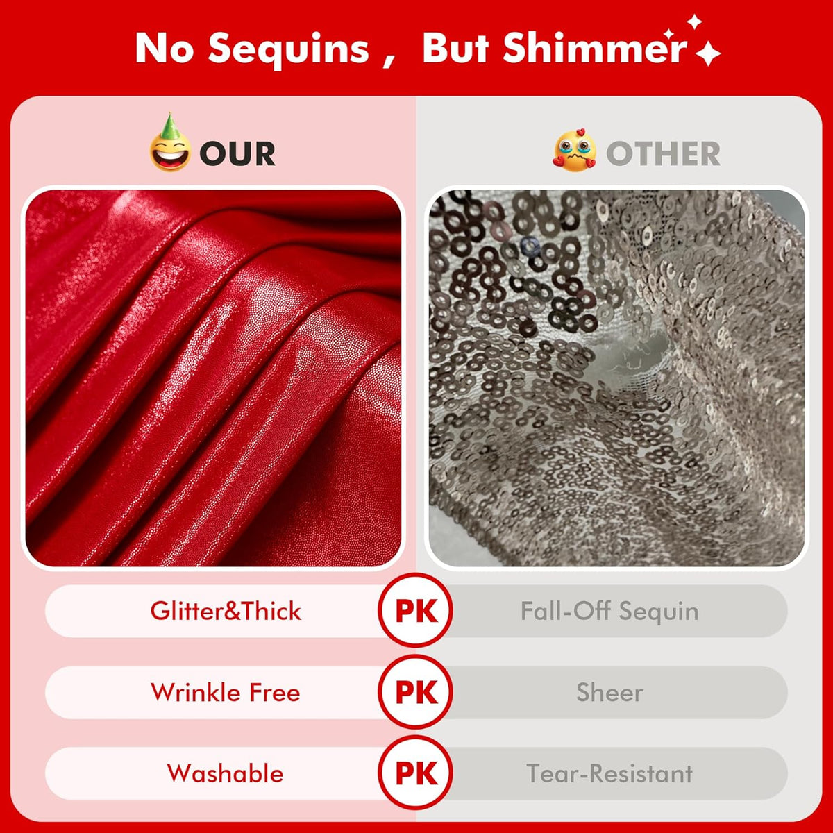 20x10ft Shimmer Red Sequin Backdrop Curtain for Parties, Thick Wrinkle Free Glitter Backdrop Drapes