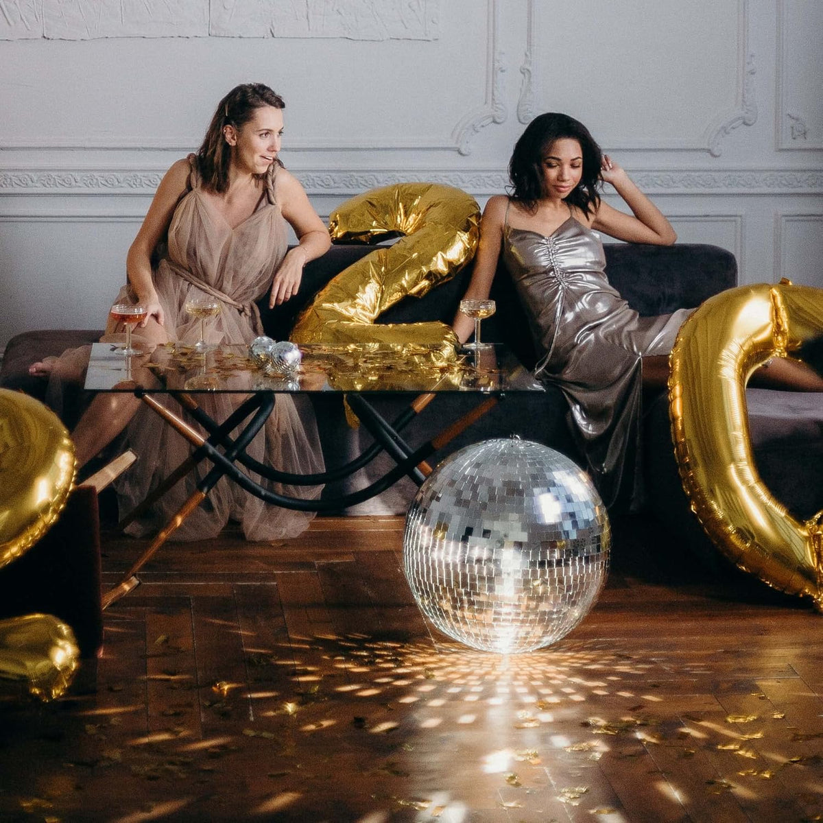 Yescom 12" Large Disco Ball Mirror Big Hanging Glass Decoration for 70s 80s Party Events Wedding DJ