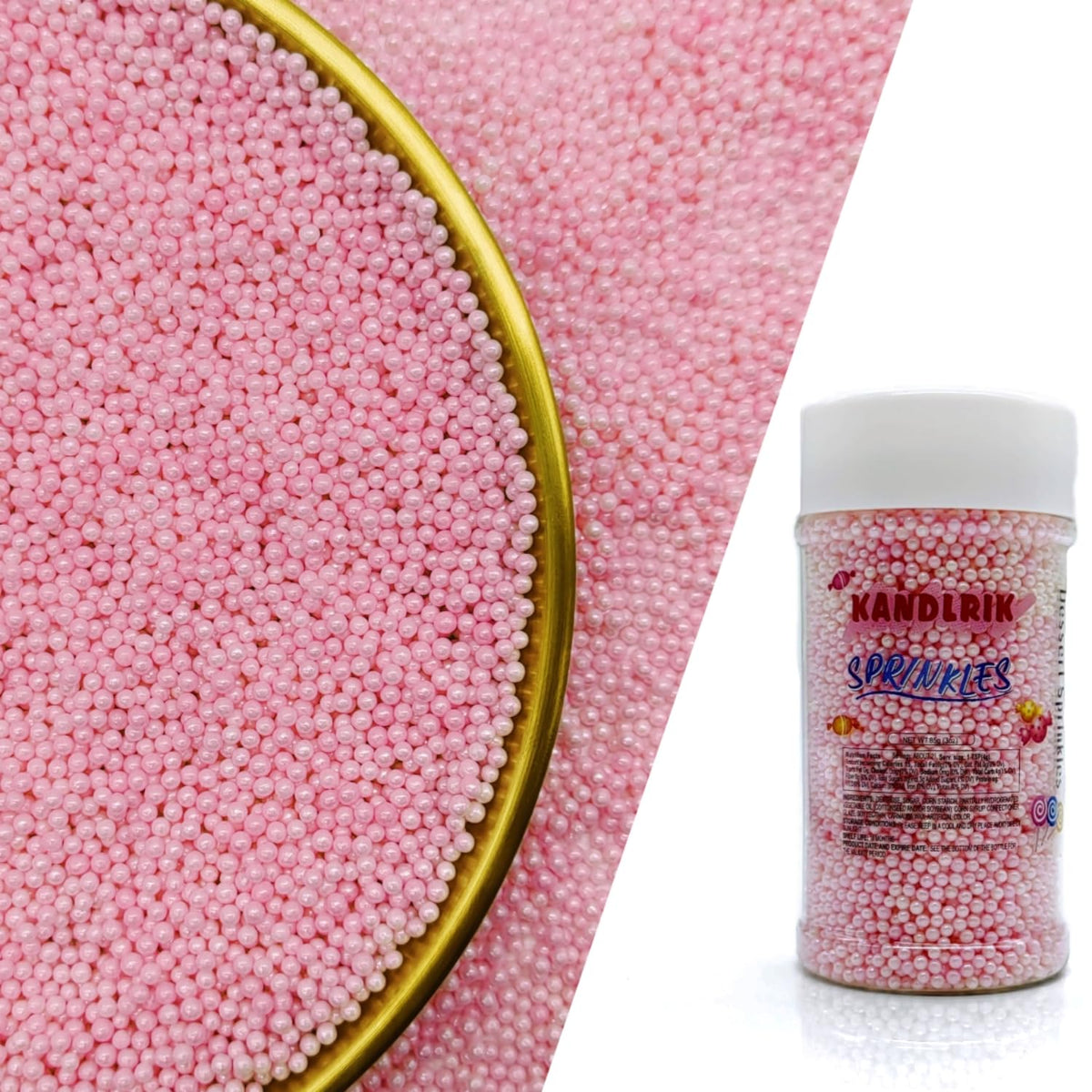 Edible Pink Pearl Sugar Sprinkles Candy 2mm Mini Pearls Cake Decorations Cupcake Toppers Cookie