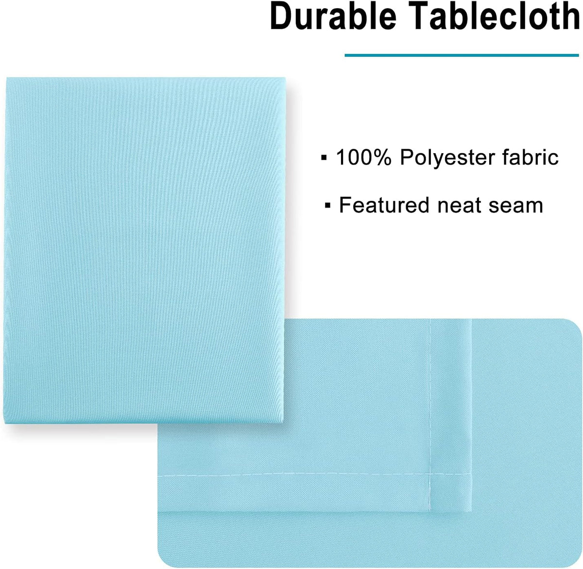 Hiasan Waterproof Tablecloth Rectangle - Washable Fabric Table Cloth for Dining Room Kitchen