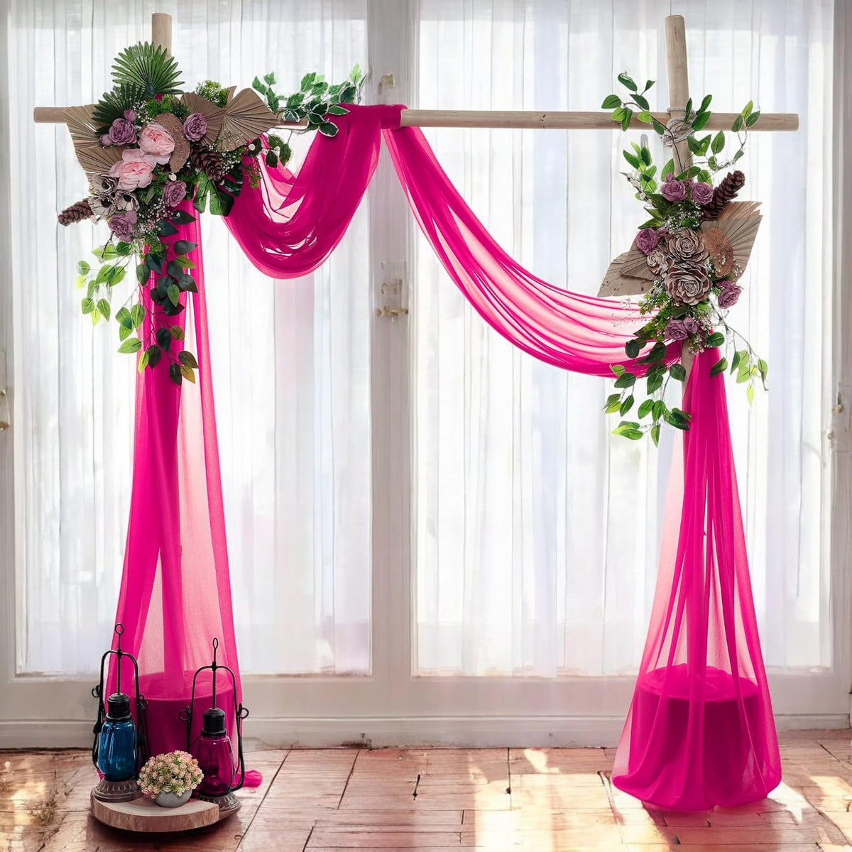 MDS Halloween Chiffon Draping Fabric - 1 Panel, 30" Wide x 40ft Long - Sheer Spooky Arbor & Canopy