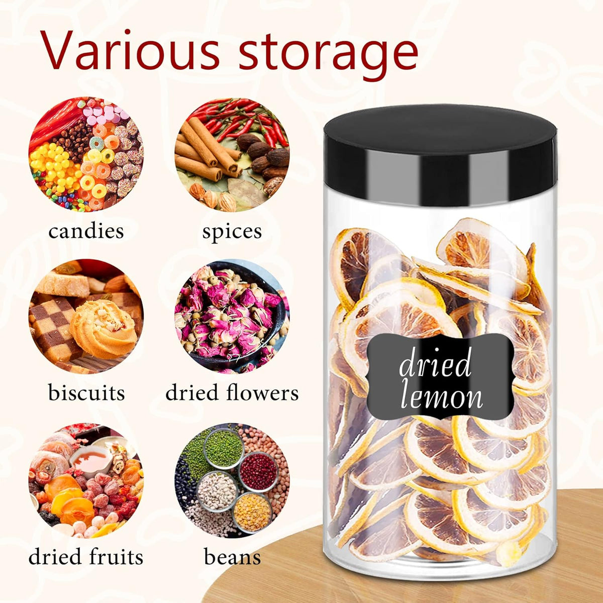 Plastic Jars with Lids 20Pcs 14 oz Clear Plastic Slime Storage Jars Containers with Airtight Leak