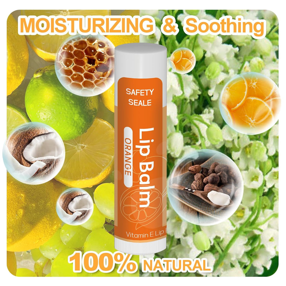 20 Pack Natural Lip Balm Bulk with Vitamin E and Coconut Oil Valentine's Day best choice
