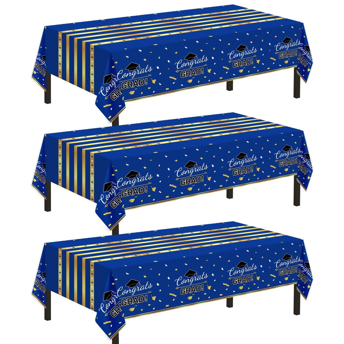 Childom 3 Pack Graduation Tablecloth,Graduation Decorations Class of 2026 Graduation Party